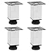 Plus durable pas de rouille pas de décoloration 4 pièces Table armoire jambe réglable armoire jambe réglable carré en acier inoxydable fournitures de bureau pour Table basse