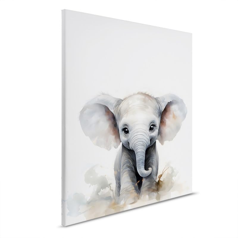 Impression sur toile éléphant A.S. Création DD132976 blanc et vert 40x50 cm - 4