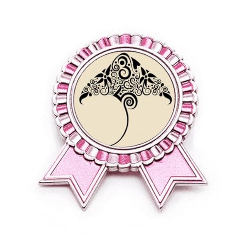 Broche animal patin rose en métal avec fermoir haute sécurité pour veste