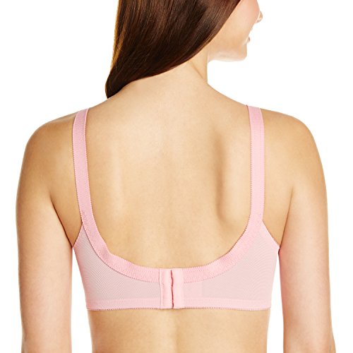Image of Triumph International Doreen Bra For Women Non Wired Non Padded Wireless Bra Full Coverage Raschel Lace Lingerie Classic High Center Bridge Support Wide Straps Big Cup Bra for Larger Busts Pack Of 1