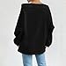 Womens Oversized Sweatshirts Off The Shoulder Long Sleeve Sweatshirt Casual Fashion Loose Drawstring Pullover Tops Black