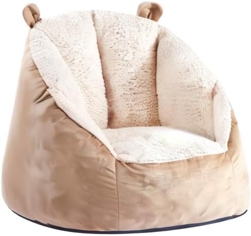 Miniatura 7 de Cozee - Lindo puf suave para niños con orejas de oso esponjosas, silla mullida y perezosa para niñas y niños de hasta 10 años