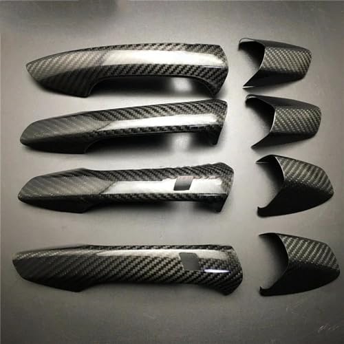Manija de puerta de fibra de carbono real y acabado dry para Benz W218