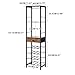 IBUYKE Wine Rack Freestanding Floor, Bar Cabinet for Liquor and Glasses,4-Tier Wood Coffee Bar Cabinet,Glass Holder and Storage Drawer for Home Bar Kitchen Living Room,Rustic Brown UTMJ905H
