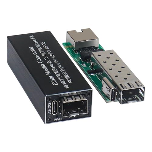 Convertidor de fibra óptica SFP a Tipo C con 1.25 Gbps para red 3