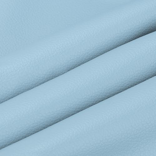 Feuilles de cuir PU souple bleu ciel pour ateliers de couture et loisirs créatifs DIY