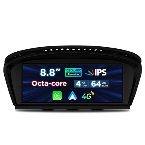 XTRONS 8.8 Inch Android 14 Car Stereo for BMW 3 Series E90-E93/5 Series E60 E61 M5 (2005-2008) CCC System, IPS Touch Screen 4+64GB Car Radio GPS Navigation Support Wireless CarPlay Android Auto 4G LTE