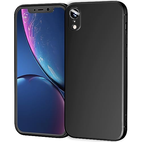 Image of TENOC Phone Case Compatible with iPhone XR, Black Case Anti-Fingerprint Protective Bumper Matte Cover for 6.1 Inch