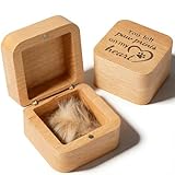 BluBrk Pet Fur Keepsake Box, Wooden Memorial Box for Dog & Cat Hair, Whiskers, Teeth & Tags, Sympathy Gift for Pet Loss