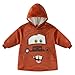 Disney Cars Lightning McQueen Tow Mater Sherpa Lined Oversized Hoodie with Pockets for Big Kid One Size (Fits Sizes 4 to 10) Brown