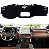 KEEGTBOX Dash Mat Cover Custom Interior Center Console Compatible with Toyota Tundra Truck 2022 2023 Dashboard mat Covers Accessories (Black Trim)