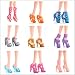 51PCS Doll Accessories + 1 Shoe Rack 30 Pairs Doll Shoes 10 Handbags 10 Glasses Replacement Fashion Playset Accessories Different Assorted Colors High Heel Boots for 11.5 Inch Girl Doll