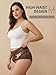 Womens Underwear Pack Tummy Conrtrol High Waisted Unique Underwear for women Postpartum Floral Printed Lace Panties Briefs Fashion Clothes Calzones Para Mujer(P Assorted,S)