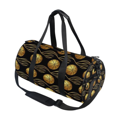 Bolsa de gimnasio ligera con bolsillo interior organizador y diseño de líneas de baloncesto