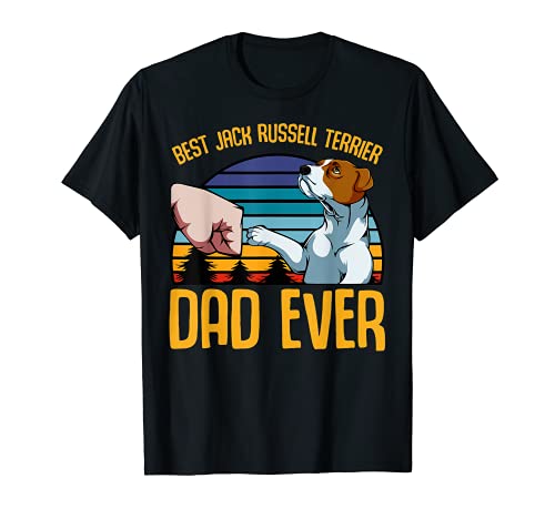 Hombre Best Jack Russell Terrier Dad Ever Lindo Animal Perro Mascota Divertido Camiseta
