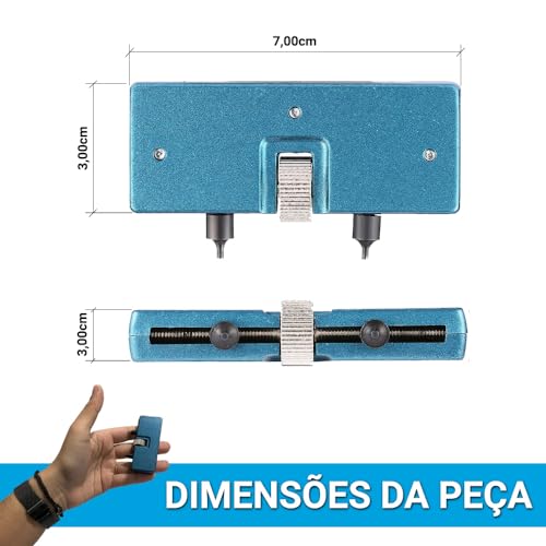 Kit 3 Ferramentas Abridor de Relógio Para Abrir Tampa Fundo 60mm Relojoeiro Reparo Chave Universal P
