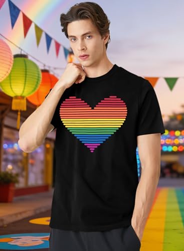 Image of Ithalt Pride Tank Top for Women LGBT Rainbow Flag Shirt Love Heart Graphic Tee Lesbian Gay Pride Sleeveless Vest