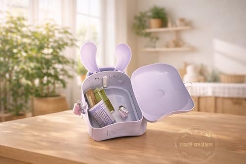 Image of Cute Character Piggy Bank for Kids | Portable Money Saving Box with Combination Lock | Mini Coin Bank Toy for Boys & Girls | Ideal Return Gift, Birthday & Learning Gift for Children (Purpel Rabbit)