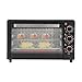 TONFEION Mini Backofen Minibackofen, 1000W Backofen Klein 22L Ofen, Miniofen Einstellbarer 120°C-250°C, Pizzaofen mit 60-Minuten-Timer, Elektrobackofen mit Grillpfanne & Grillrost, Schwarz