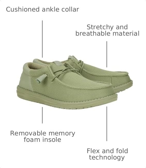 Image of HEYDUDE Men's Wally Funk Mono | Men's Shoes | Men Slip-on Loafers | Comfortable & Light-Weight