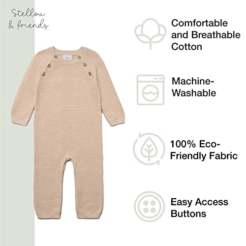 Stellou & Friends Knit Romper - 2T Sand Beige Toddler Romper, Baby Romper, Baby Boy & Baby Girl Rompers #TOP3