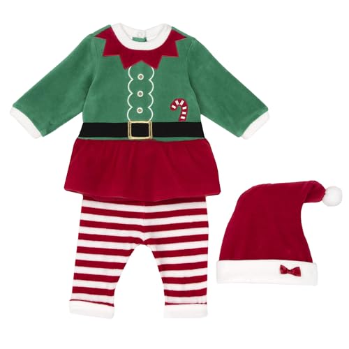 Chicco, Ensemble Bébé de Noël, en Chaud et Doux Velours, avec Ouverture Pratique à Boutons, Vêtements Bébé 0-24Mois, Idées de Cadeaux pour la...