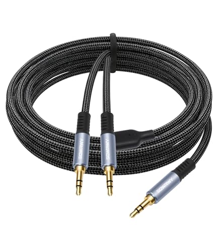 Cable divisor Y 3.5mm macho a doble 3.5mm macho 2 vías 2.01 m miniatura 1