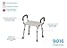 NOVA Medical Products Shower and Bath Chair with Arms, Quick & Easy Tools Free Assembly, Lightweight and Seat Height Adjustable, Great for Travel, White