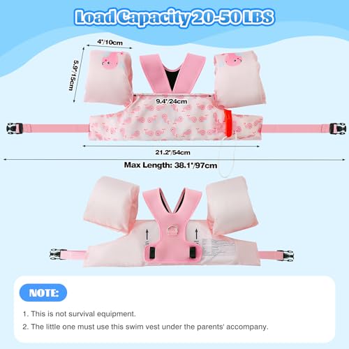 Image of MoKo Toddler Arm Floaties 20-50lbs, Swim Vest Water Wings for Kids Pool