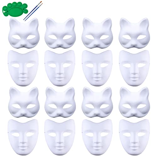 Masques de bal masqué et Noël à peindre en papier pour activités créatives