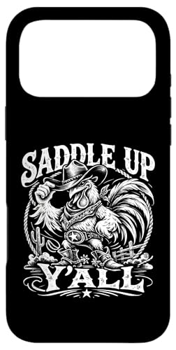 Saddle Up Y'all Funny Cowboy Rooster Western Country ���[���A �X�}�z�P�[�X iPhone 17 Pro Max �p