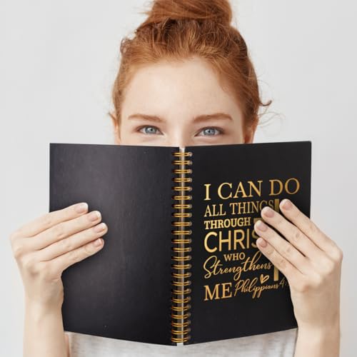 Carnet à spirales catholique avec couverture rigide pour notes