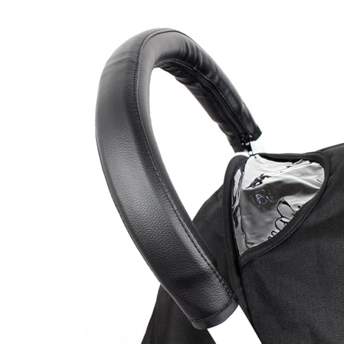 2 Piezas Funda Manillar Carro Bebe Universal, Funda Manillar Carro Bebe, Funda para Cochecito de Cuero PU, Cochecito Funda Manilla, con Cremallera, para La Mayoría de Los Cochecitos