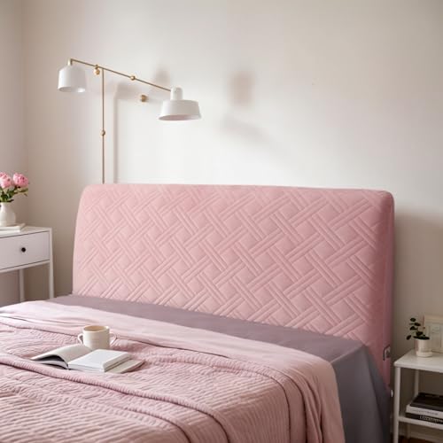 HEADBOARD Bett Kopfteil Bezug aus weichem Vellut für Boxspringbett elastisch waschbar und staubdicht geeignet für Einzelbett und Doppelbett 360° Rundum-Schutz für,B,180cm/71in
