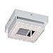 Produktbild EGLO LED Deckenleuchte Fradelo, 1 flammige Deckenlampe, Wohnzimmerlampe aus Metall und Kunststoff in Chrom, Kristall in Klar, Schlafzimmerlampe eckig, LEDs warmweiß, L x B 14 cm