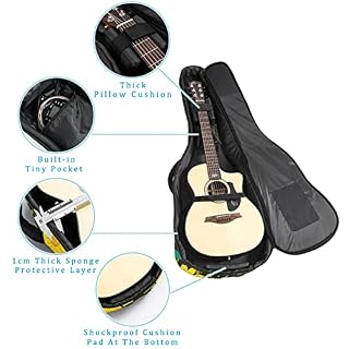 Housse de sac de guitare épaisse avec rembourrage en éponge imperméable pour guitare acoustique électrique basse… - Les Beatles, Paul McCartney, John Lennon, RIngo Starr, George Harrison Housse de sac de guitare épaisse avec rembourrage en éponge imperméable pour guitare acoustique électrique basse… – Image 2