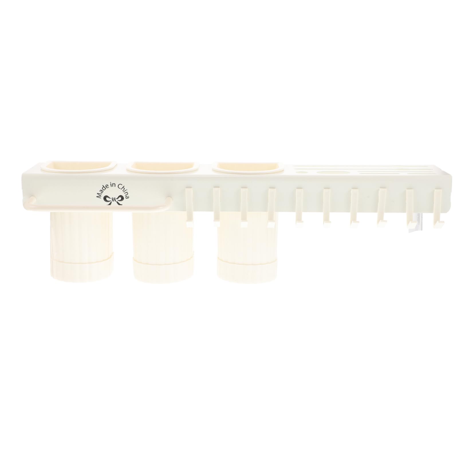 Yardenfun Wall Mounted Kitchen Knife Rack Organizer No Drill Multifunctional Shelf with Hooks for Spice Utensils and Cutting Boards Adaptable Storage for Kitchen Tools and Pantry Items