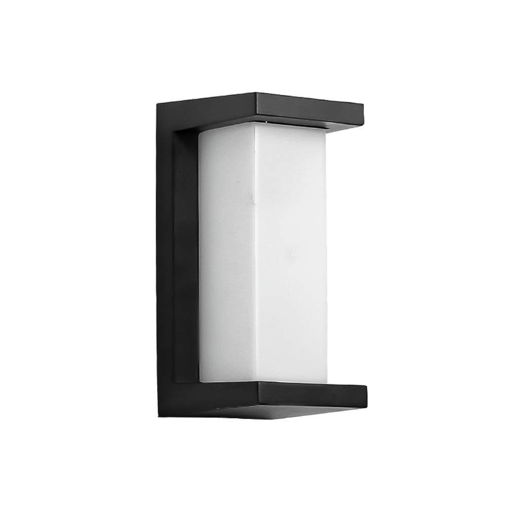SXSCARKX Simple and Elegant Industrial European Outdoor Wall Sconce Waterproof Courtyard Lamp Aluminum White Glass Lampshade Corridor Aisle Lantern Balcony Doorway Garden Villa Light E27 ne