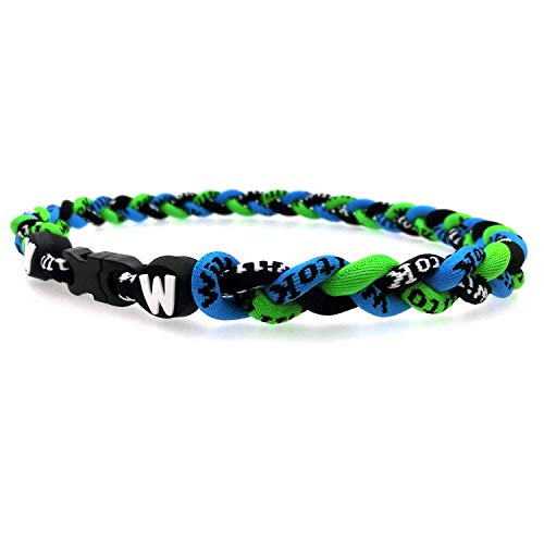 Neon Green Neon Blue Black Baseball Rope Necklaces For Boys Men Youth Baseball Gear Baseball Gifts Beisbol Accessories Paracord Braided Necklace Titanium Tornado Necklace for American Baseball Player Softball Fans Team and Coaches Gifts Neckless - Thumbnail 2