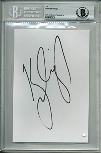 Kyra Sedgwick Charlie's Angels Signed 4.5X6.75 Cut Signature Bas Slabbed #TOP8