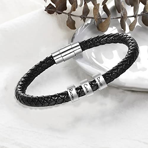 Corissy Dad Gifts Custom Bracelets For Men Personalized Bracelet With Name Fathers Day Birthday Gifts For Dad #TOP5