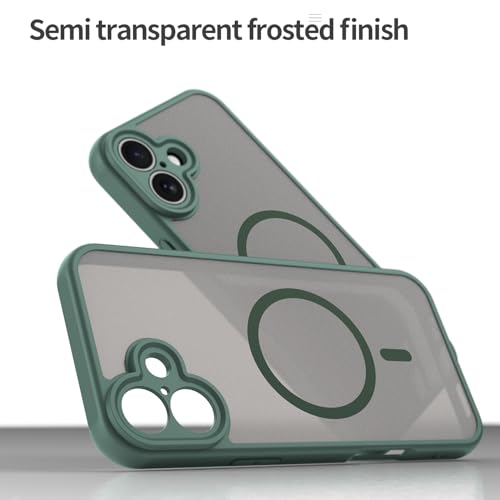 Coque iPhone 16 Plus antichoc compatible MagSafe - Protection dos mat vert - 6