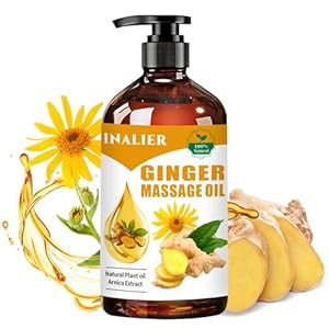 Ginger Massage Oil,Ginger Oil for Lymphatic Drainage,Massage Oil for Massage Therapy,﻿SPA Massage Oils,Relaxing Sore Muscle Massage Oil,Ginger Essential Oil for Body Massage