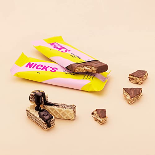 NICKS Riegel Schokolade Wafer, Low carb Waffel Kekse Schokoriegel, 183 Kalorien, Chocolate Snack bar ohne Zuckerzusatz… – Bild 3