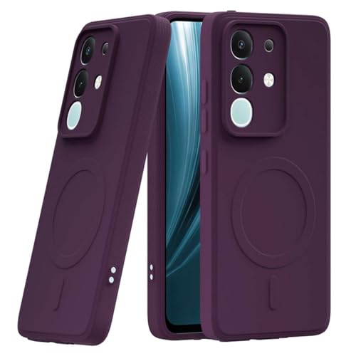 Image of Back Cover | MagFit Ring Design (Non-Magnetic) | Shockproof Case | Anti-Slip Grip | Raised Camera Edges | Slim Protective Case for Vivo T4x 5G / Y29 4G / Y31 Pro 5G / iQOO Z10x 5G (Purple)