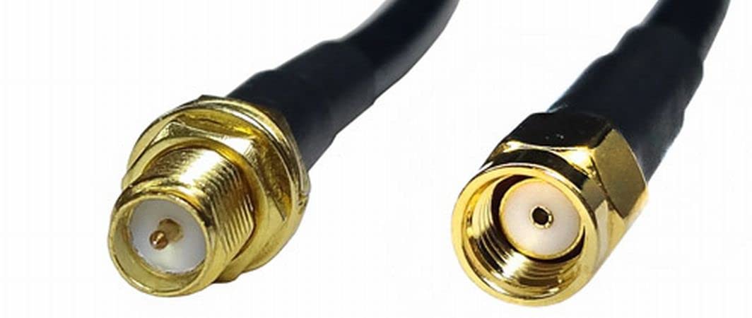 Premiertek RP-SMA M-F 3m câble coaxial Noir - Câbles coaxiaux (3 m, RP-SMA, RP-SMA, Male Connector/Female Connector, Nickel, Noir)