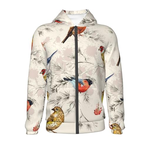 Little Birds Kids Pullover Hoodies Boys Zip Up Sweatshirts Girls Athletic Clothes with Pocket2