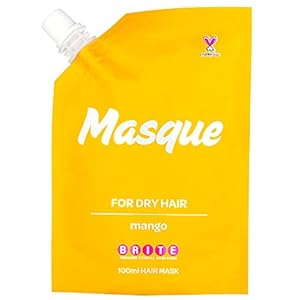 Brite Mango Hair Masque - Nourishing Vitamin E & Hydrating Fatty Acids to Condition, Protect, Repair & Strengthen Hair - Vegan & Cruelty-Free (100ml)