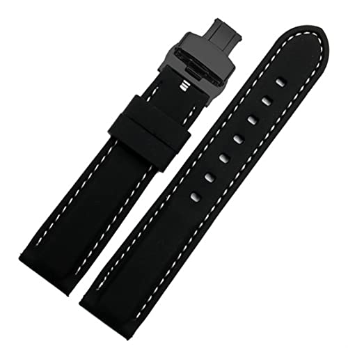 Accessoires bracelet de montre en silicone étanche noir 22 mm Huawei GT2