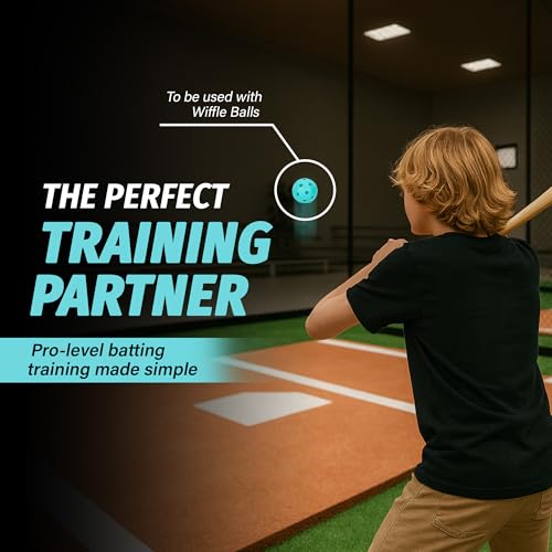 Ball Popper – Reinforced Tee Ball Popper, Durable Design, No Battery – Pop Up Baseball Trainer for Timing &#038; Accuracy Batting Practice (to Be Used with Practice Wiffle Balls, Balls Not Included)